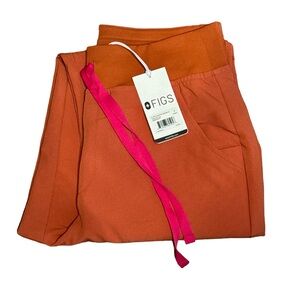 FIGS HIGH WAISTED ZAMORA JOGGER SCRUB PANTS - TERRACOTTA size S/T